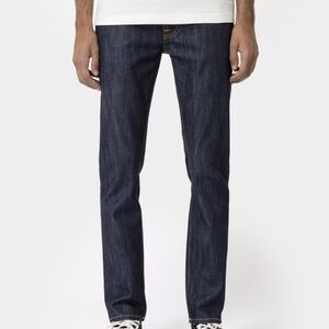 Nudie Jeans Co Thin Finn Dry Ecru Embo Blue Jeans Waist Size 31